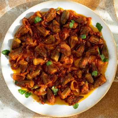 Traditional Bosnian ocra with beef served at Kašika Viljuška Nož in Sarajevo