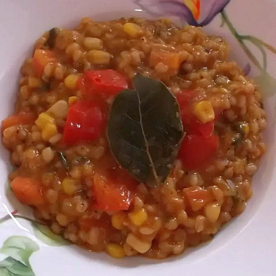 Traditional Bosnian Barley stew served at Kašika Viljuška Nož in Sarajevo
