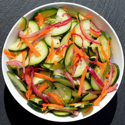 Seasonal pickled vegetables salad served at Kašika Viljuška Nož in Sarajevo